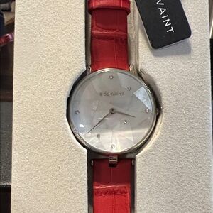 Bolvain Vainui Ladies' Watch - Silver & Red